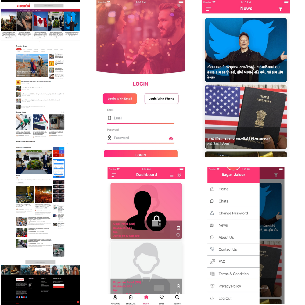 News,Matrimonial,Dating Website/App Design & Development portfolio Shreenology Infotech